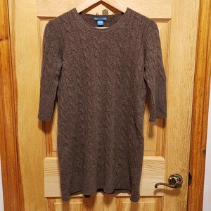 White + Warren 100% Cashmere Crewneck Sweater Half Sleeves